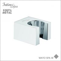 WATO Uchwyt rączki bidetowej / prysznicowej, naścienny, typ cubic, chrom, mosiądz. 41X50mm. IntimSpa