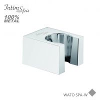 WATO Uchwyt rączki bidetowej / prysznicowej, naścienny, typ cubic, chrom, mosiądz. 41X50mm. IntimSpa